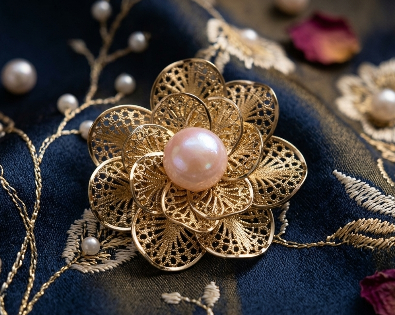 14K TIERED FILIGREE FLOWER PENDANT QM98E