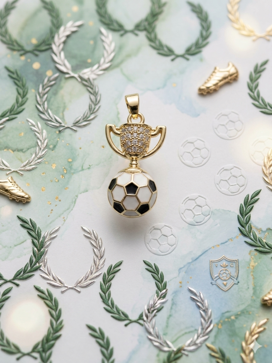 14K SOCCER TROPHY PENDANT