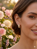 14K CLEAR ZIG-ZAG HUGGIE EARRING RK-71200004