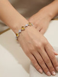 WHG CITRINE CLOVER TENNIS BRACELET