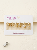 14K HEART HUGGIE TRIO EARRING X001171533