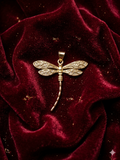 14K DRAGONFLY PENDANT