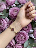 14K PLUM CLOVER TENNIS BRACELET