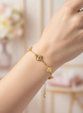 14K 5 CLOVER BRACELET 10N SL-30540007